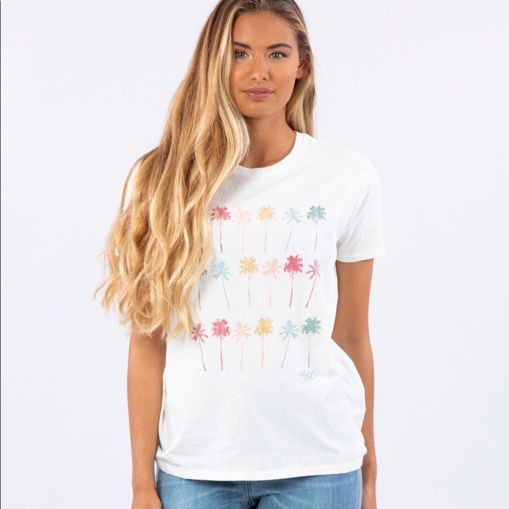 Rip Curl Loha Palms Boy Tee Size Small - image 1